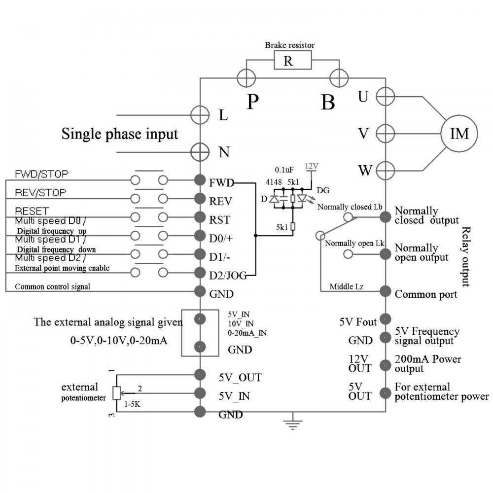 VEVOR Converter Frequenzumrichter 380V F Mini Vfd 3 Phasen-Wechselstrom-Wechselrichter für 3 Phasen-Wechselstrommotoren mit Spwm Luftfeuchtigkeit