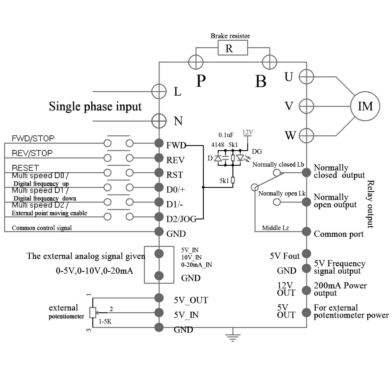 VEVOR Converter Frequenzumrichter 380V F Mini Vfd 3 Phasen-Wechselstrom-Wechselrichter für 3 Phasen-Wechselstrommotoren mit Spwm Luftfeuchtigkeit