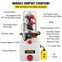 VEVOR-Hydraulikpumpe mit beschriftetem Elektromotor, Magnetventilen und 4-Quart-Behälter.