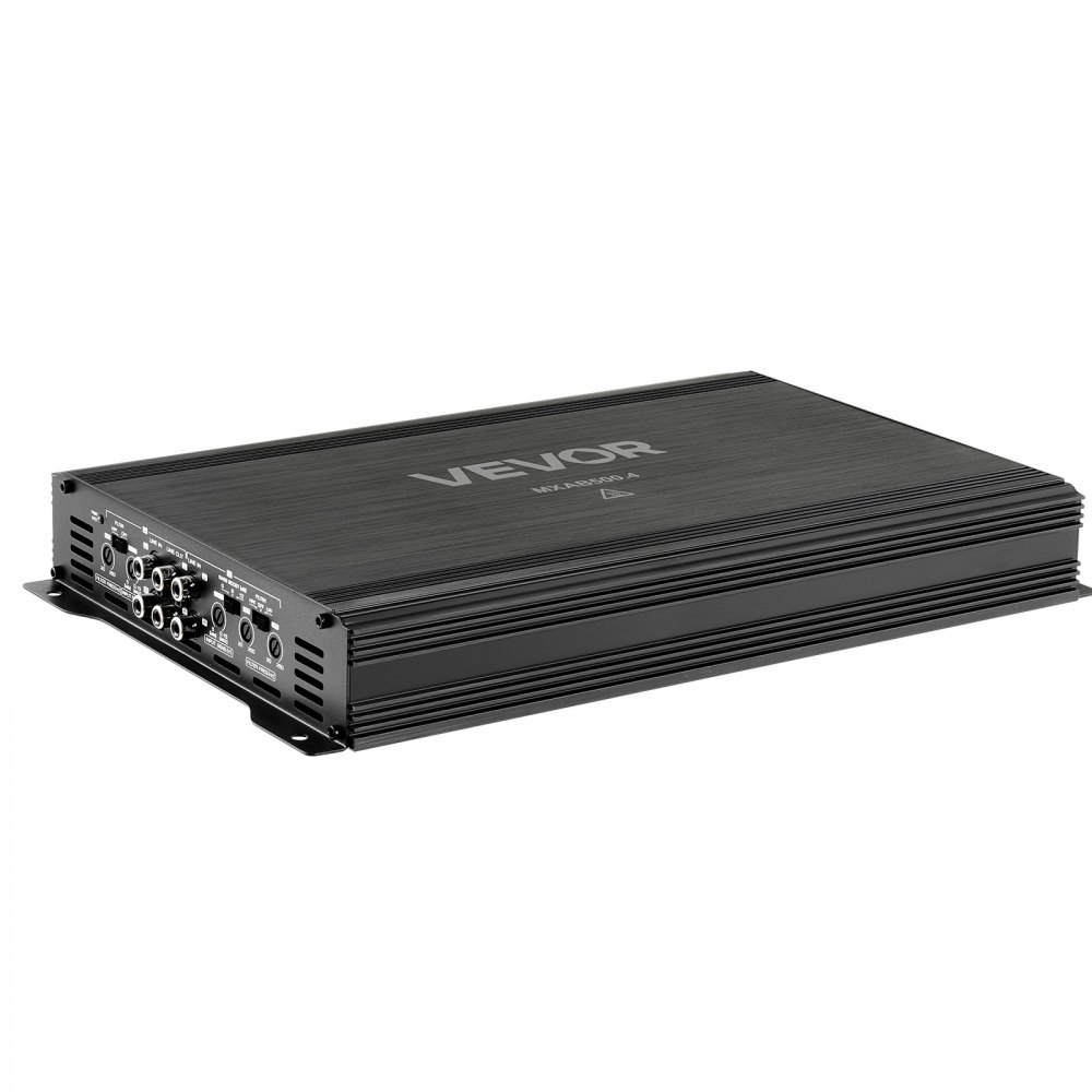 VEVOR Autoverstärker 4-Kanal, Endstufe Klasse AB Überbrückbar, Max. 4 x 250 W an 4 Ohm / 4 x 500 W an 2 Ohm, Hochleistungsverstärker für SUVs Pickups Geländewagen Mehrkanal-Audioverstärker