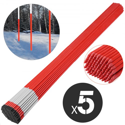 500 Pack 120cm Straßenmarkierung Glasfaserstab Glasfaser Reflektierende Orange