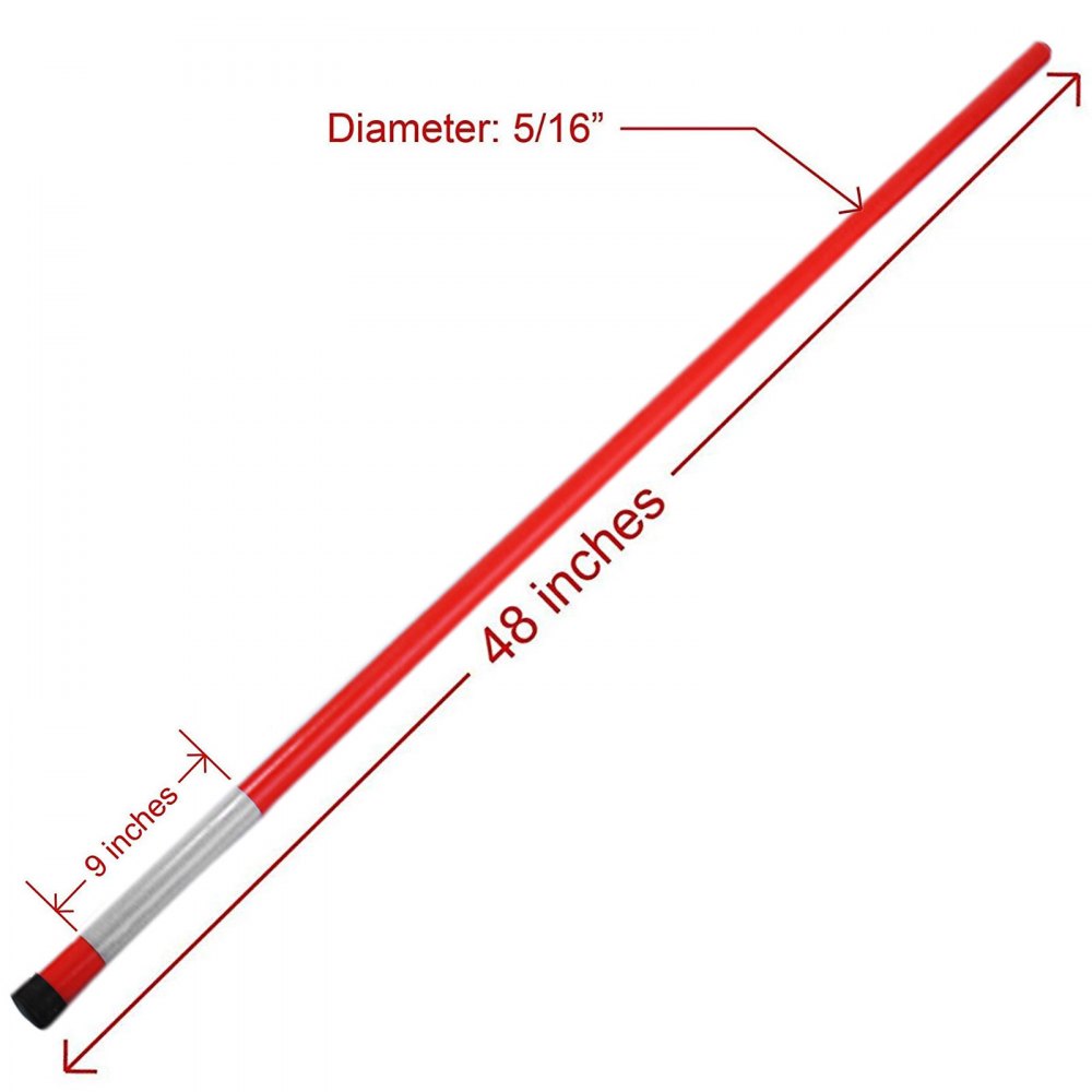 500 Pack 120cm Straßenmarkierung Glasfaserstab Glasfaser Reflektierende Orange