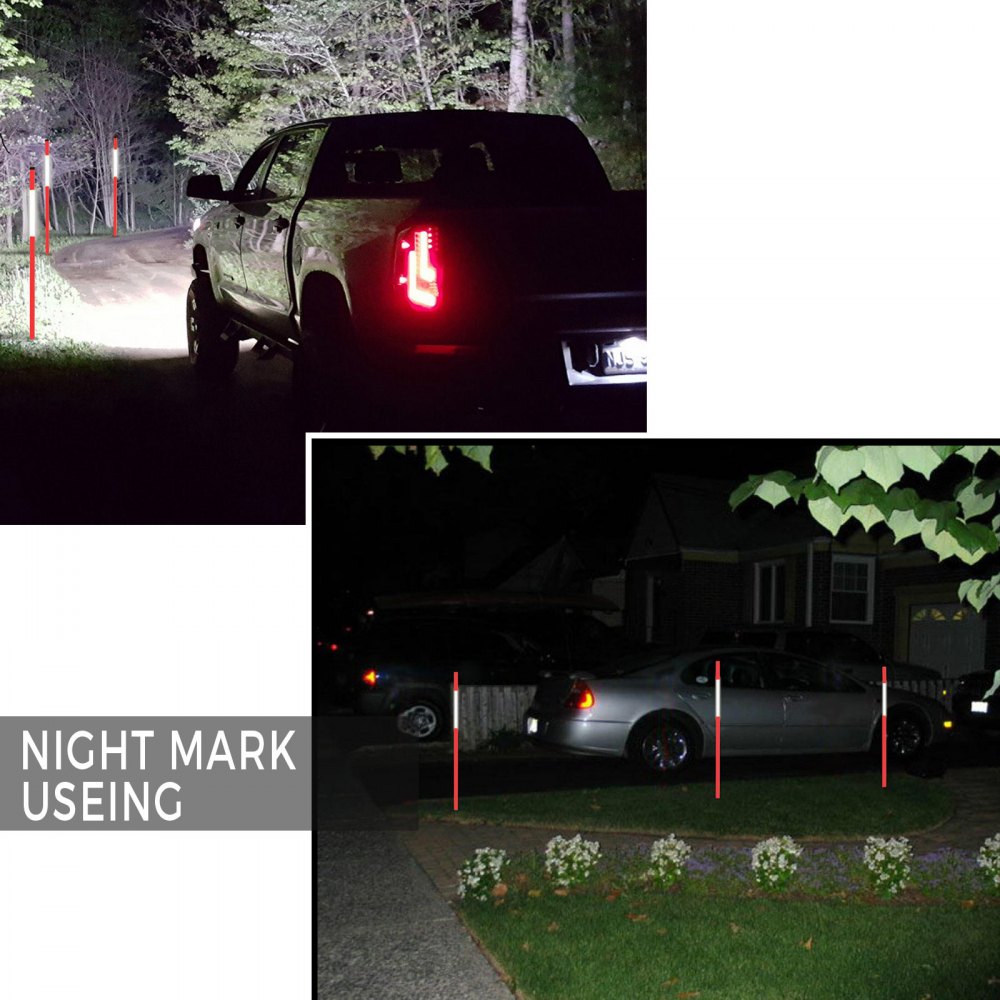 500 Pack 120cm Straßenmarkierung Glasfaserstab Glasfaser Reflektierende Orange