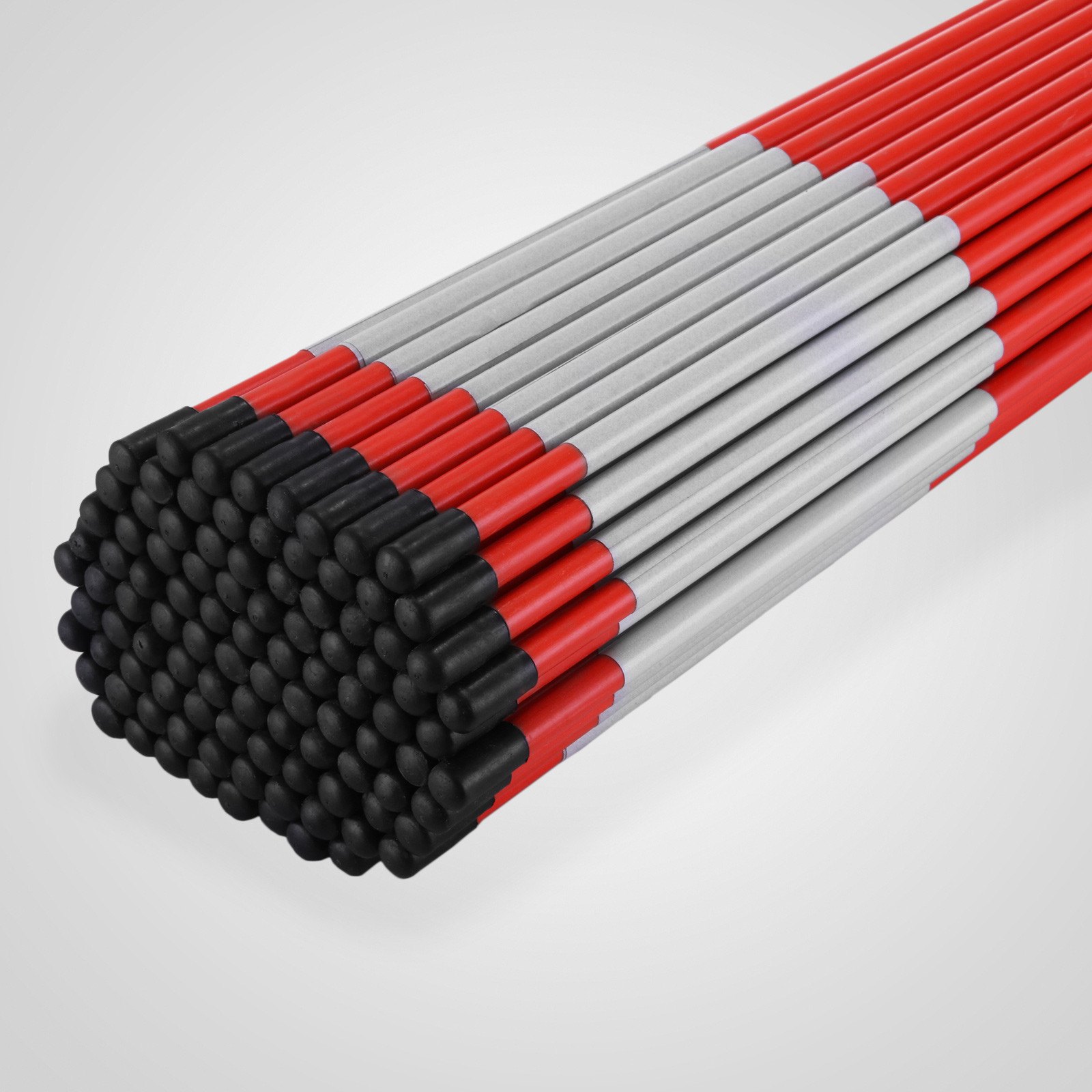 500 Pack 120cm Straßenmarkierung Glasfaserstab Glasfaser Reflektierende Orange