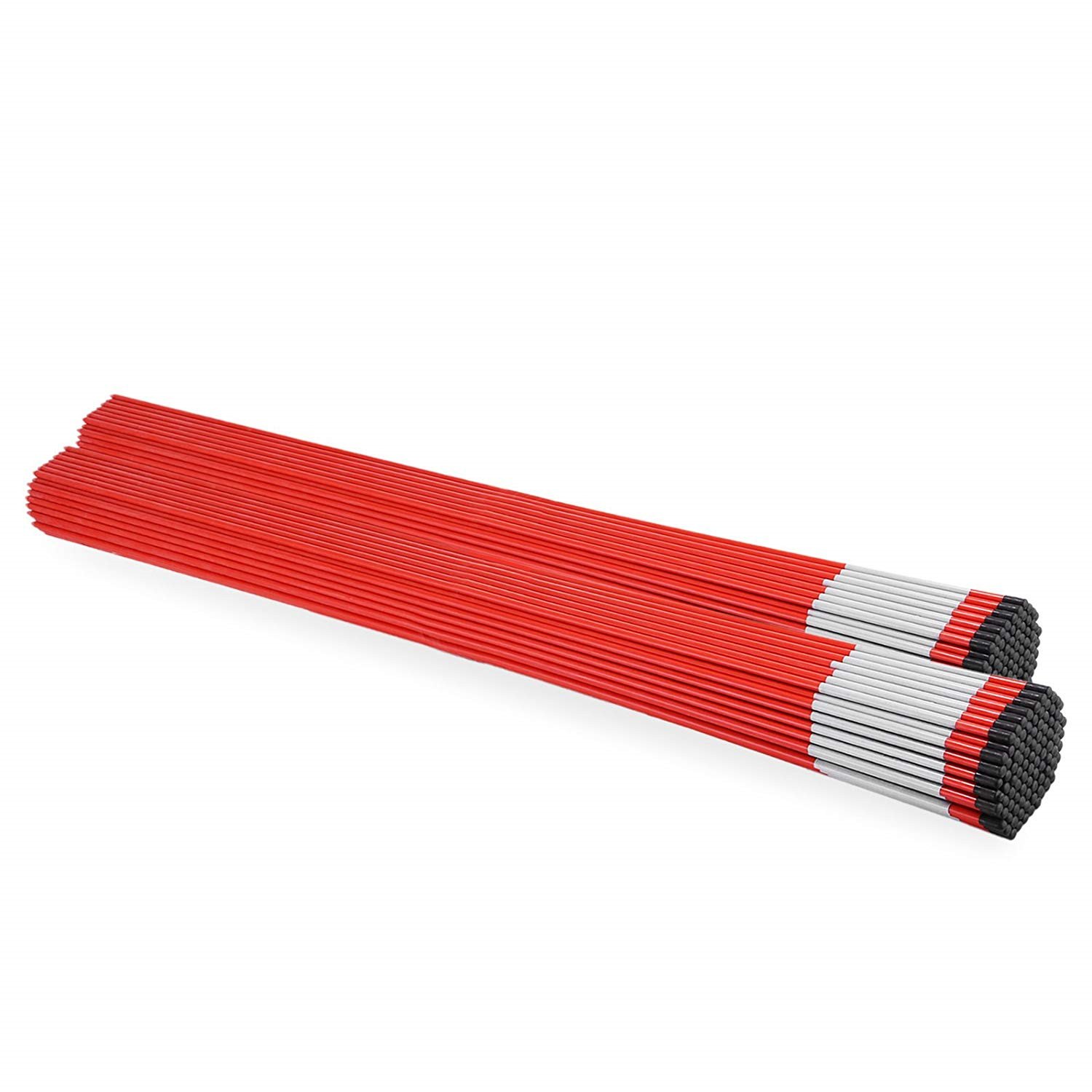 500 Pack 120cm Straßenmarkierung Glasfaserstab Glasfaser Reflektierende Orange