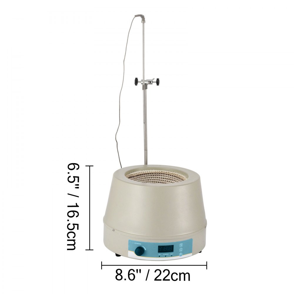 500ml Stirrer Heizplatte 250w Magnetrührer Heizung Mitreißend Rührgerät Heizpilz