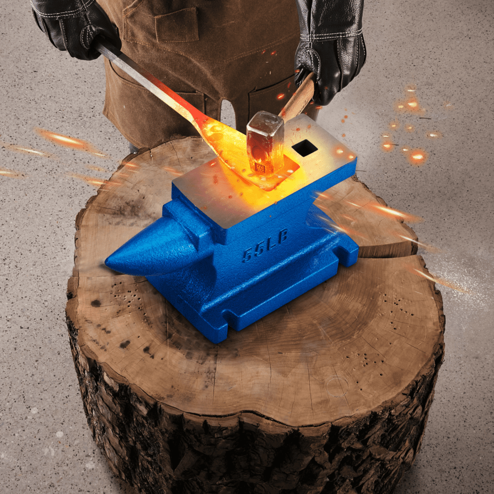 VEVOR Amboss 25kg Schmiede-Amboss für Schmiede Einzelnes Horn aus Gusseisen Schmiedwerkzeug robust