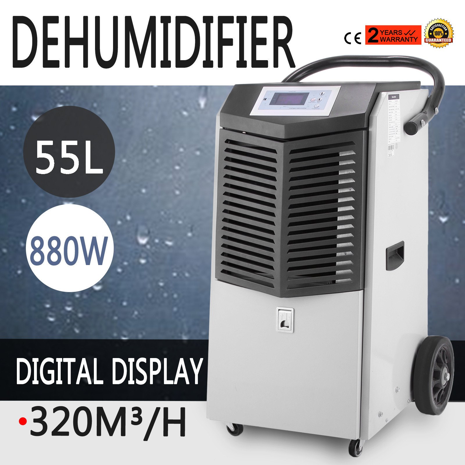 Neue Premium-Qualität Luftentfeuchter Trockner reduzieren Luft Feuchtigkeit Weiß und Schwarz 55L