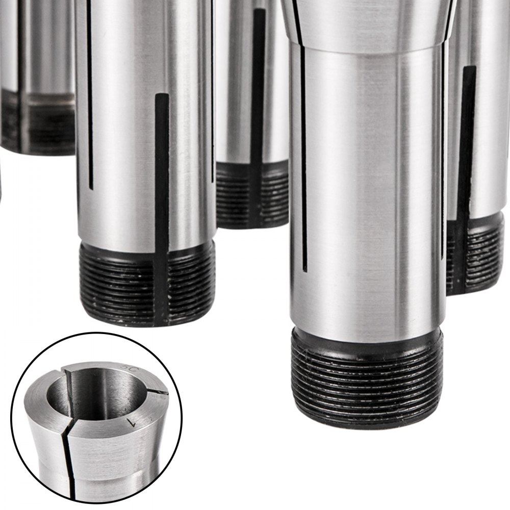 Vevor Spannzangen-set 5c Spannzangenfutter Drehfutter 8 Stk. Für Cnc Drehbank