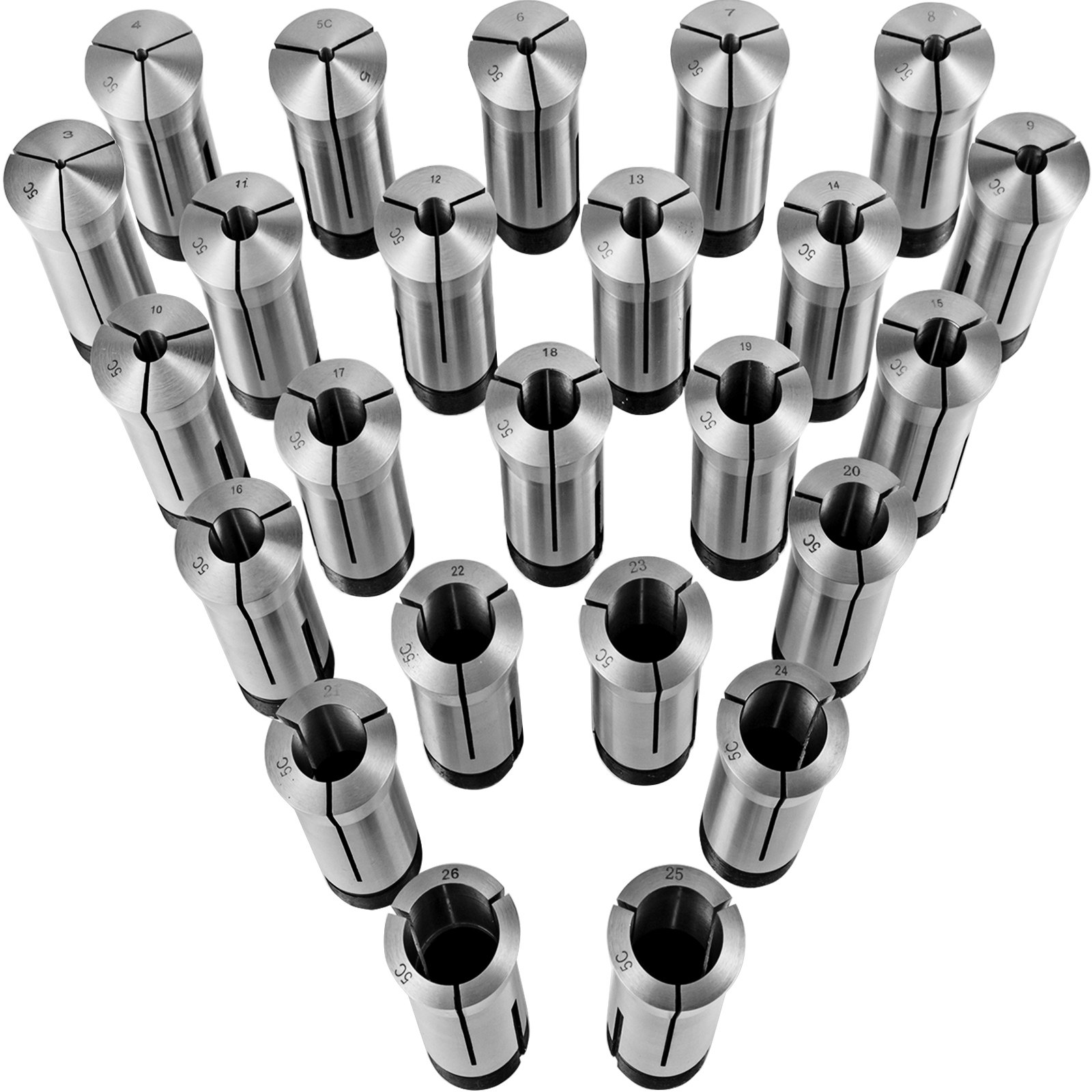 Vevor 24 St. 3-26 Mm Spannzange Spannzangenfutter Set Cnc Fräsen Drehmeißel