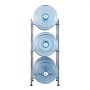 VEVOR Wasserkrughalter mit 3 Ebenen, 5-Gallonen-Wasserflaschenhalter, einreihiges Wasserflaschenregal für 3 Flaschen, robustes Wasserkrugregal für Küche, Büro, Wohnzimmer, Silber
