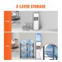 VEVOR Wasserkrughalter mit 3 Ebenen, 5 Gal Wasserflaschenhalter, zweireihiges Wasserflaschenregal aus Eisen für 6 Flaschen, robustes Wasserkrugregal Wasserkrughalter für Küche Büro Wohnzimmer schwarz