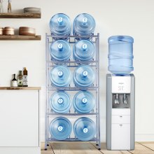 VEVOR 5-stufiger Wasserkrughalter Zweireihiges Wasserkrugregal 10 Flaschen