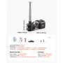 VEVOR Electric Car Jack, 5 Ton Hydraulic Jack Lift with Built-in Air Pump, 12V Car Lift Floor Jack, 155-450mm Lift Height, Portable Tire Change Tool Inflator Pump with LED Light for SUV Sedan Pickup
