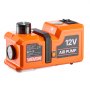 VEVOR Hydraulikwagenheber Elektrisch 5 t mit Integrierter Luftpumpe Orange für Pickups, SUVs & Limousinen, Hub 155–450 mm, Reifenwechselwerkzeug mit Fernbedienung, Sicherheitshammer & LED-Leuchten