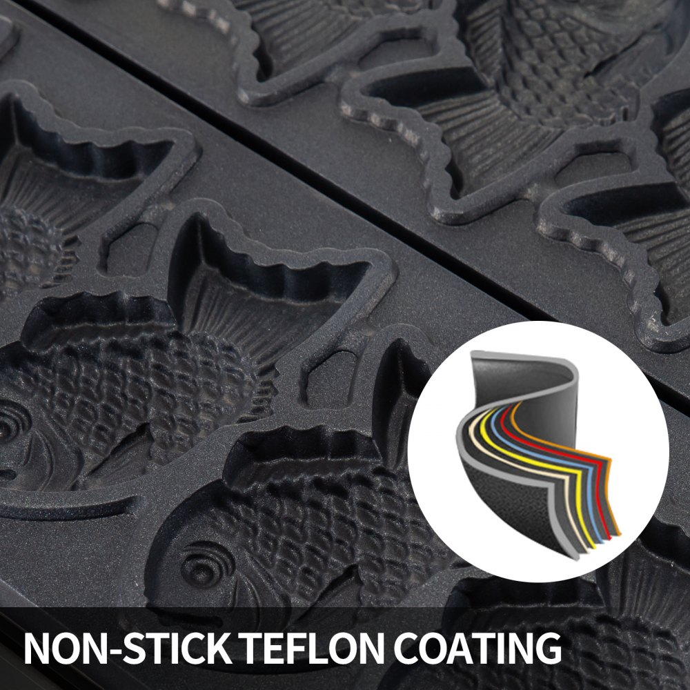 5 Pcs Offene Mund Fisch Taiyaki Maker Japanisches Elektrische Nonstick 220v