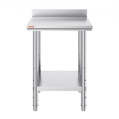 Produktbild von VEVOR Edelstahl-Arbeitstisch 90x60x80 Cm – 300 Kg Traglast, 3 Verstellbare Ablagen, Für Küche, Garage & Werkstatt
