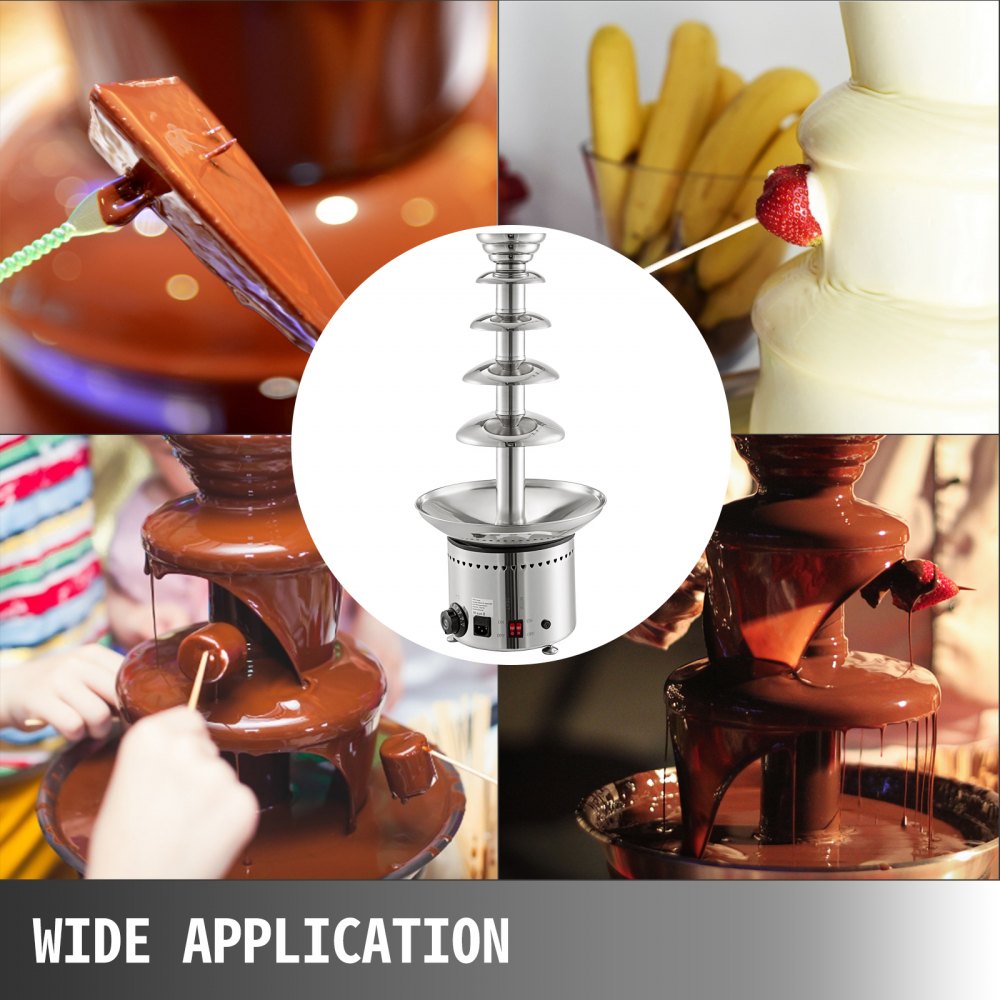 Schokoladenbrunnen 5 Ebenen Schokobrunnen Max. 5kg Schokoladenfontäne Fountain