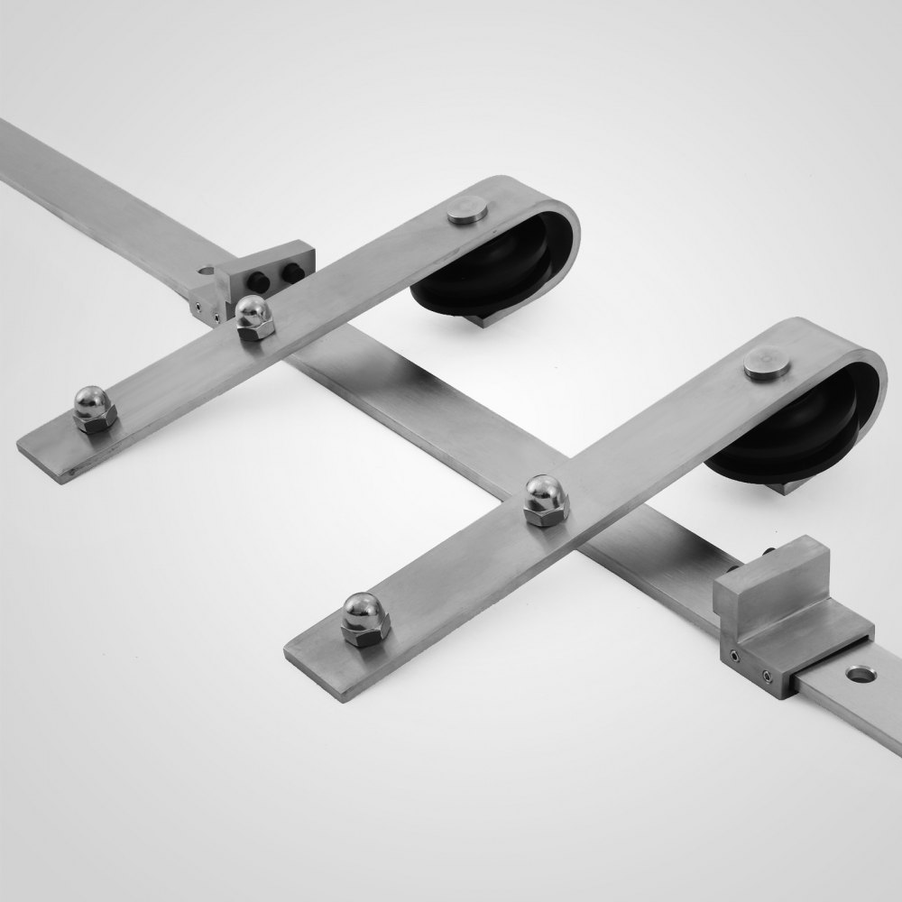 1.83m Schiebetürsystem Laufschiene Schiebetür Edelstahl Schienen Hardware