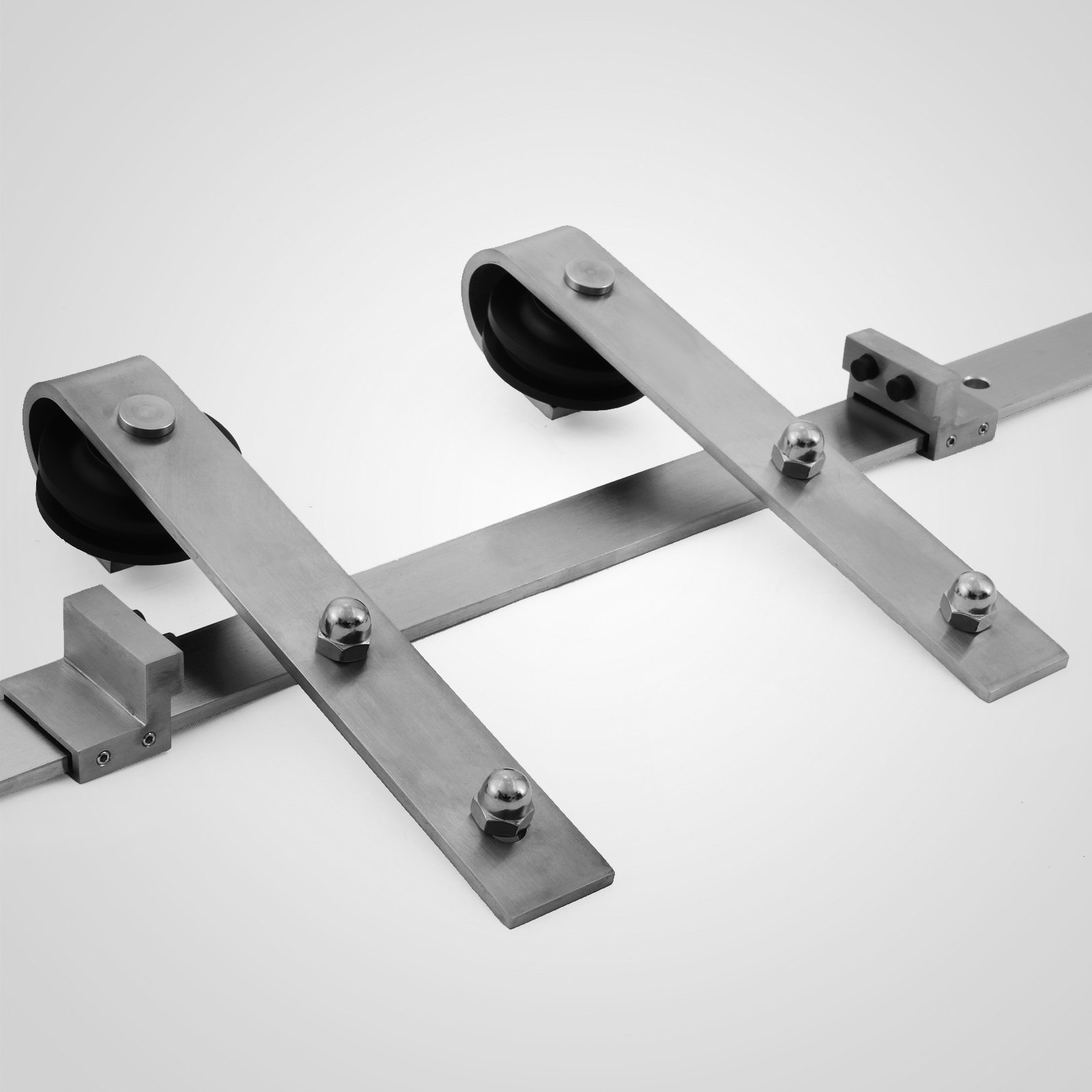 1.83m Schiebetürsystem Laufschiene Schiebetür Edelstahl Schienen Hardware