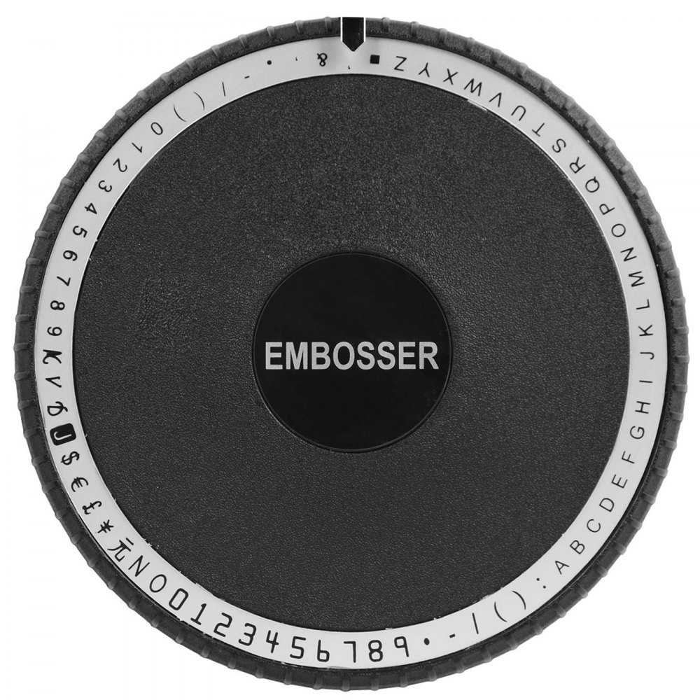 VEVOR Manueller 72-Zeichen-Drucker, Prägemaschine PVC/ID/Kreditkarten-Stempelmaschine Code-Drucker, Embossing Machine Weiß für Einkaufszentren, Unterhaltungszentren und Catering-Zentren, 34x27x12 cm