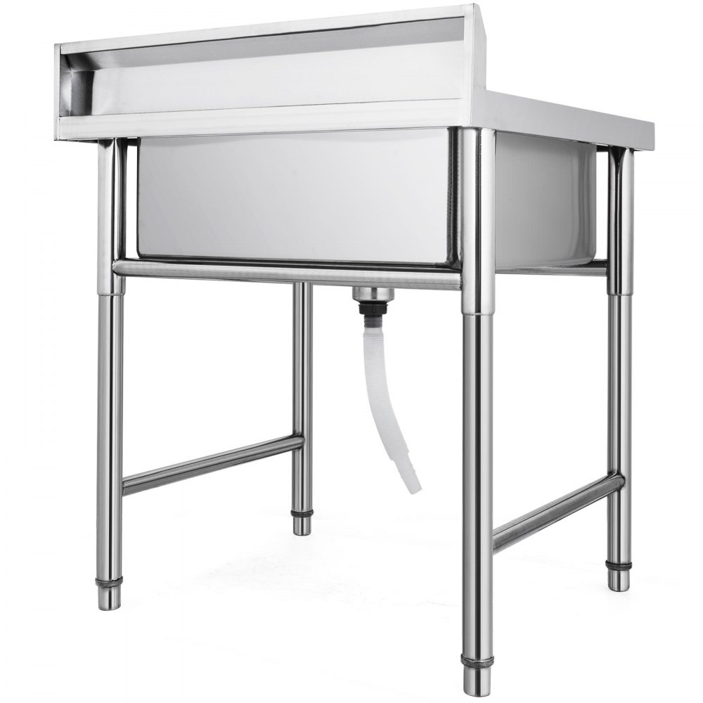 Spültisch 1 Becken M- 0,75x0,75m Edelstahlspültisch Edelstahl Gastro Spüle Tisch