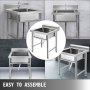 Spültisch 1 Becken M- 0,75x0,75m Edelstahlspültisch Edelstahl Gastro Spüle Tisch