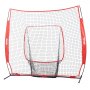 VEVOR 213,4 x 106 x 210 cm Baseball-Softball-Übungsnetz, Baseball Pitching Net, Schlagen, Fangen, Pitchen, Backstop-Trainingshilfen für Baseballausrüstung mit Bogenrahmen, Tragetasche & Schlagzone