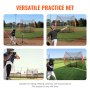 Baseballspieler verwenden das VEVOR-Baseball-Trainingsnetz für vielseitiges Training auf verschiedenen Feldern.