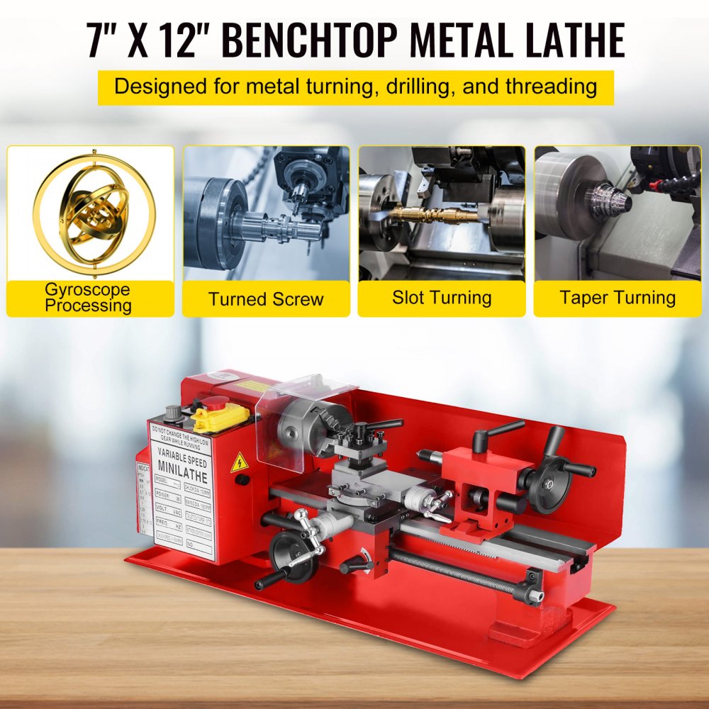 Metalldrehmaschine Drehmaschine 2500rpm Metal Lathe Gewindeschneiden Wholesale