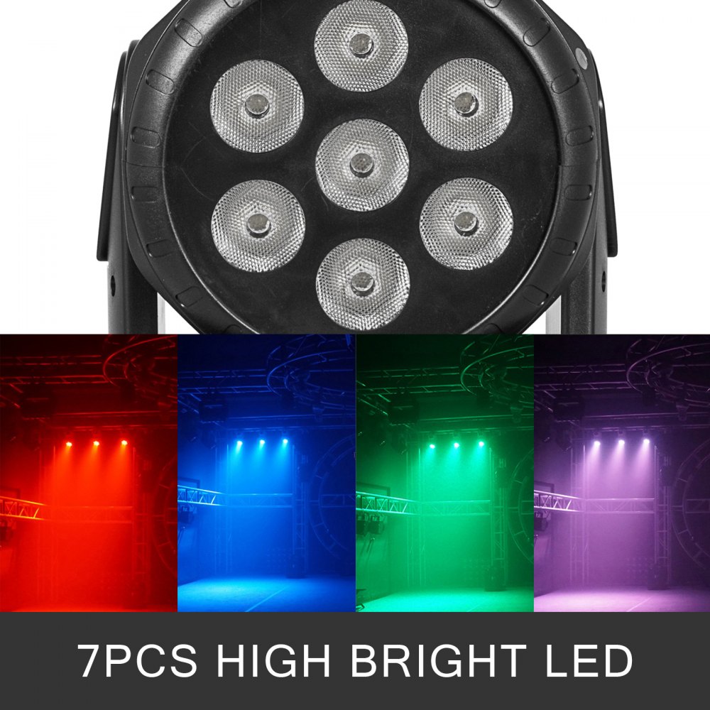 70w Moving Head Licht Lichteffekte Rgbw Bühnenbeleuchtung Dmx Wash 4in1 7led