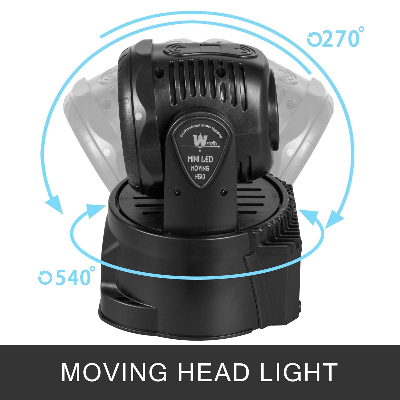 70w Moving Head Licht Lichteffekte Rgbw Bühnenbeleuchtung Dmx Wash 4in1 7led
