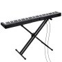 VEVOR Digitales Klavier mit 88 Tasten, halbgewichtete Tasten, Klavierset mit verstellbarem Ständer, integrierten Lautsprechern, Sustain-Pedal, Kopfhörern, Bluetooth, MIDI, USB für Anfänger