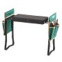 VEVOR Kniebank 590x290x490 mm, Kniekissen 203x405 mm Kniepolster, Kniehilfe Gartenarbeit bis 150 kg, klappbarer Gartensitz mit 2 Werkzeugtaschen, Arbeitshocker lindert Knie- & Rückenschmerzen
