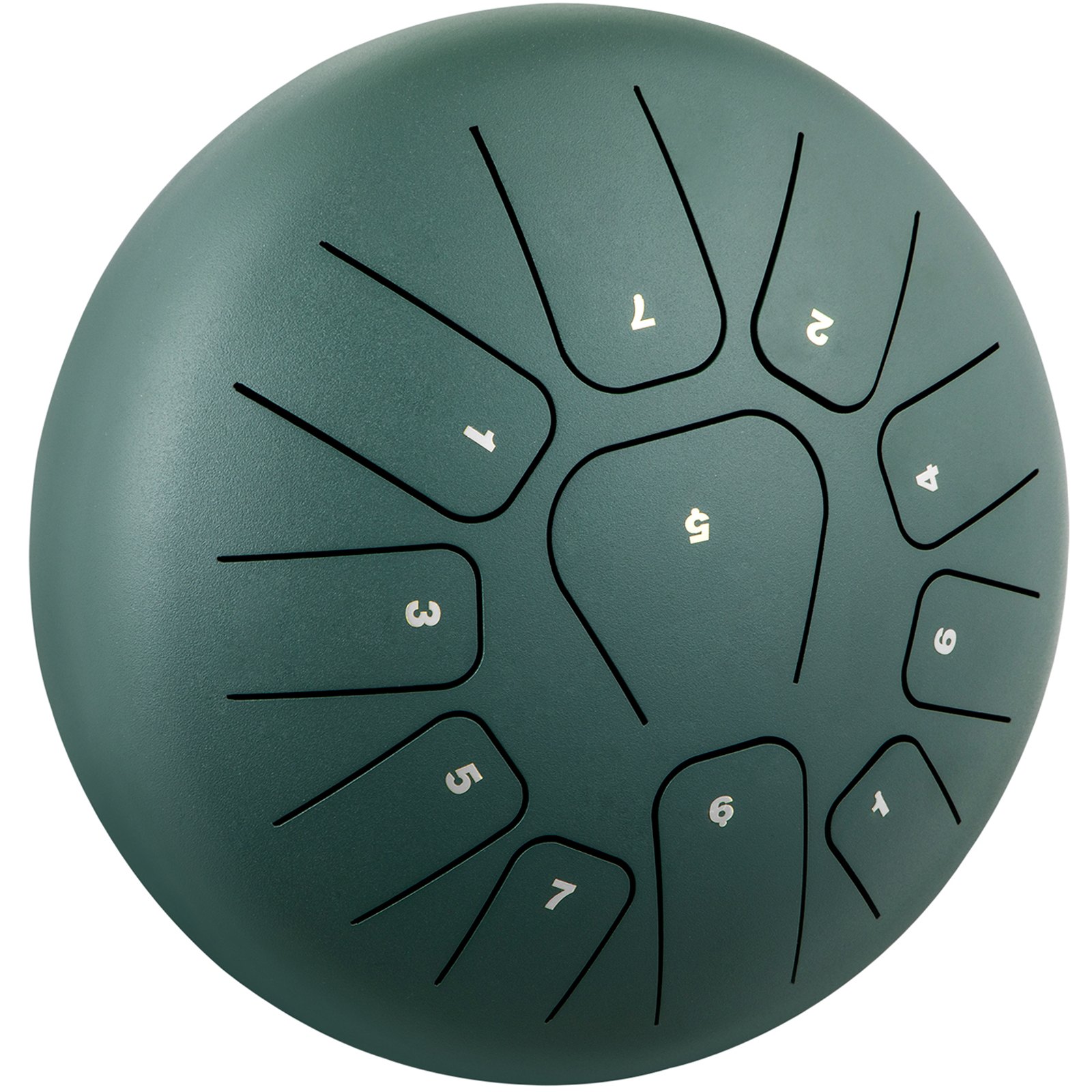 VEVOR Zungentrommel aus Stahl, Hang Drum Instrument 11 Töne, Hang Drum Instrument 20 cm, Percussioninstrument Pistolenfarbe mit Reisetasche, Musikbuch, Schlägel, Tank Drum Chakra Drum