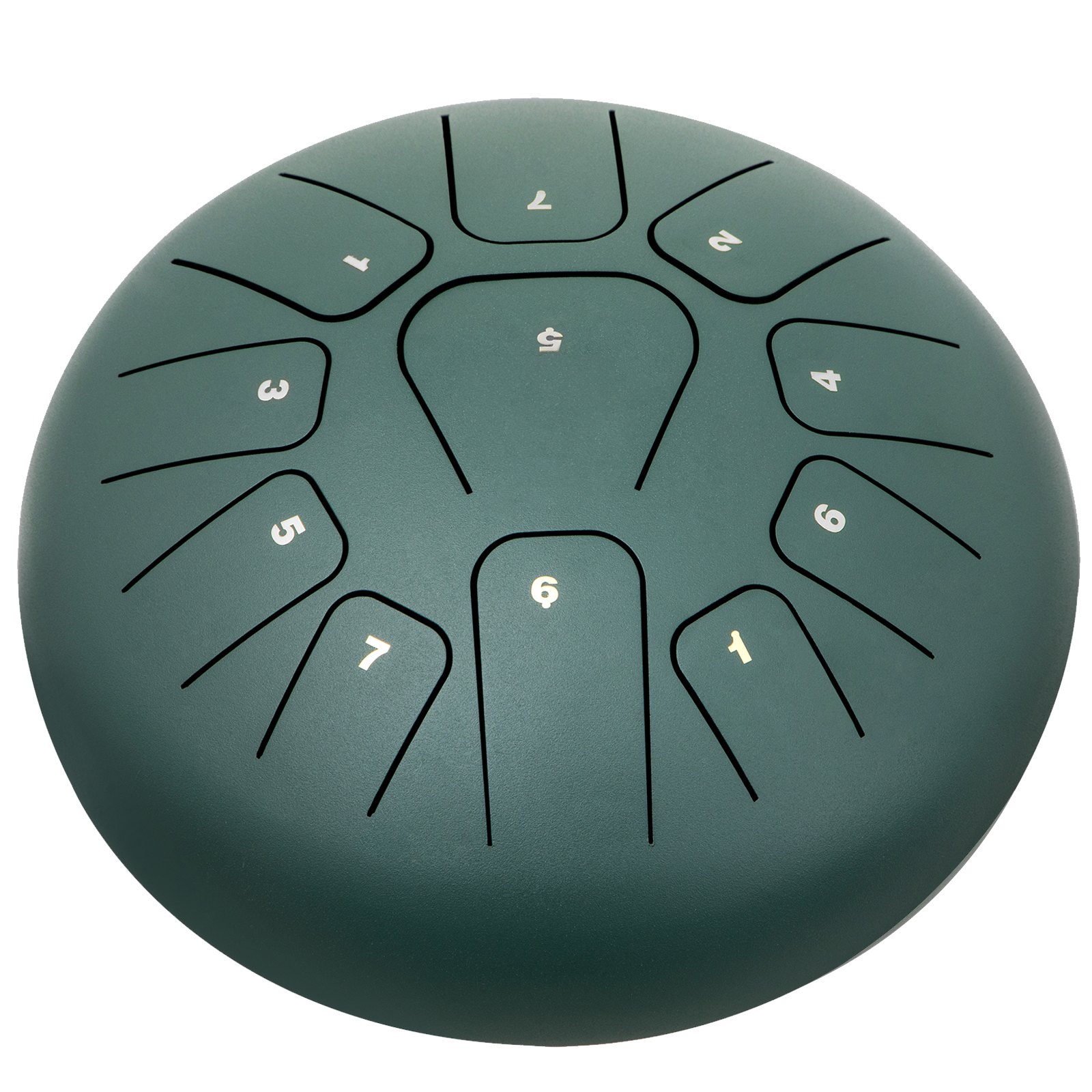 VEVOR Zungentrommel aus Stahl, Hang Drum Instrument 11 Töne, Hang Drum Instrument 20 cm, Percussioninstrument Pistolenfarbe mit Reisetasche, Musikbuch, Schlägel, Tank Drum Chakra Drum
