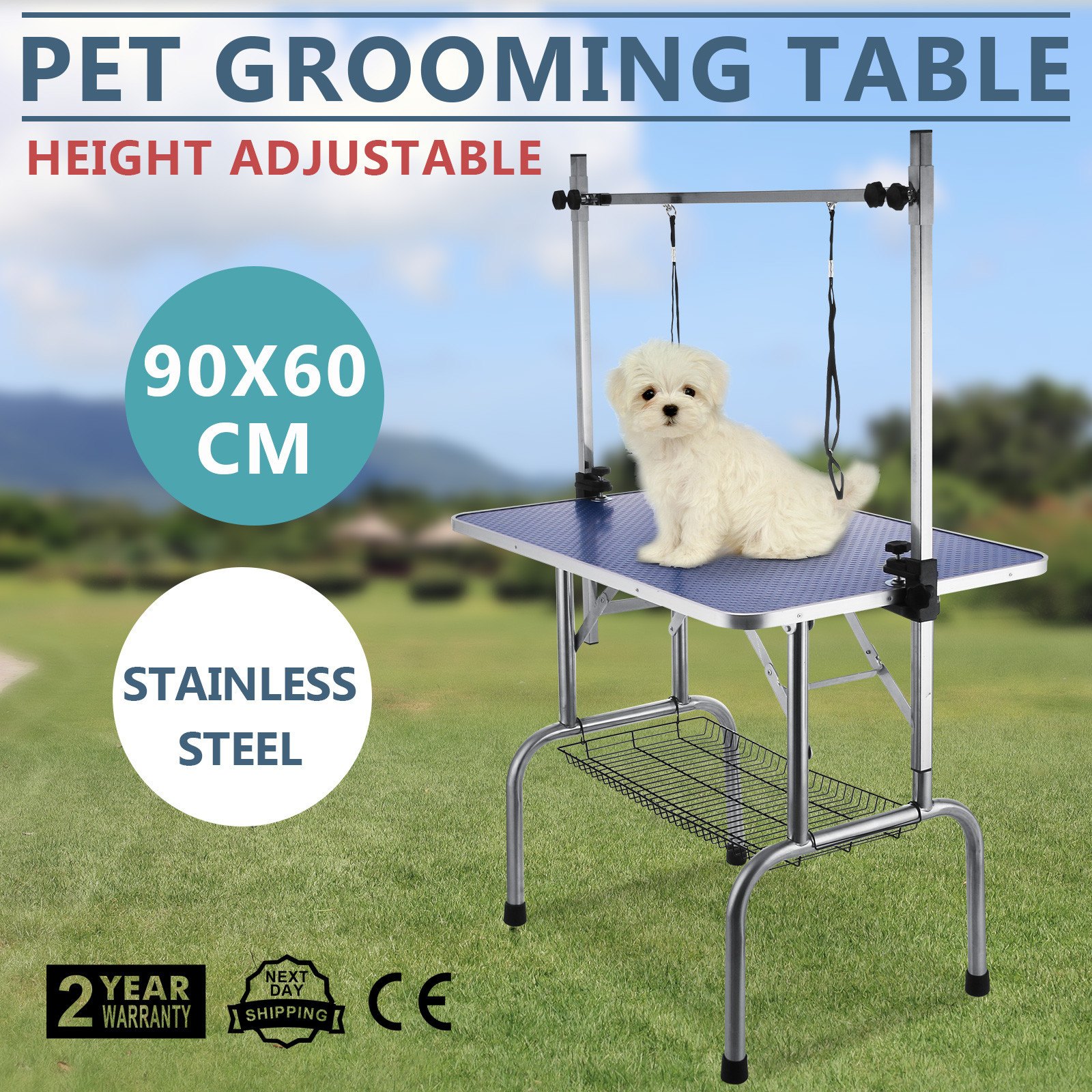 90cm Haustier Hunde Katze Trimmtisch Schertisch Hundepflege Pflegetisch