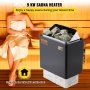 VEVOR Saunaofen 9 KW, Sauna Elektroherd 380 V - 415 V, Edelstahlsaunaofen, Elektrischer Saunaofen 2 Modi (Temperatur, Zeit), mit Externem Steuergerät und 3M-Temperatursensor für Zuhause Hotel Sauna Spa Dusche Bad