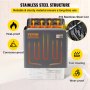VEVOR Saunaofen 9 KW, Sauna Elektroherd 380 V - 415 V, Edelstahlsaunaofen, Elektrischer Saunaofen 2 Modi (Temperatur, Zeit), mit Externem Steuergerät und 3M-Temperatursensor für Zuhause Hotel Sauna Spa Dusche Bad