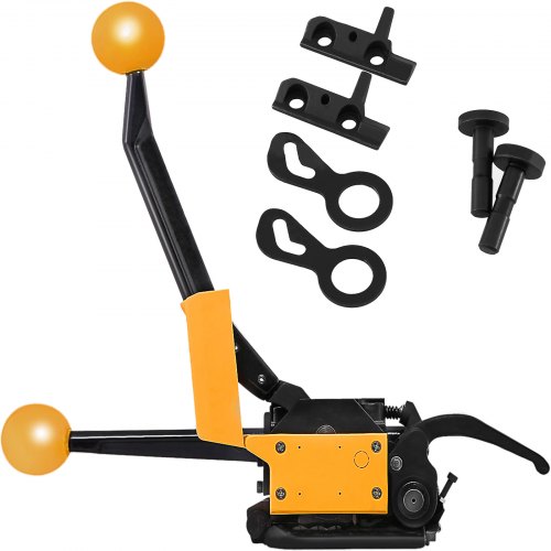 VEVOR A333 Haspelspanner, Bündelgerät, Stahlband spanner, stabiles Handbuch Umreifungsgerät zum Festziehen, Stahlbandumreifung hülsenlos 13-19 mm 1/2"-3/4", umreifungsset 3,9 kg pallet strapping tool
