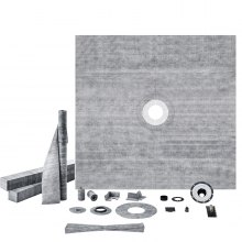 VEVOR Duschschwellen-Set, Duschwannen-Set, 183 x 183 cm, mit 5,1 cm Mittelflansch, ABS, wasserdicht