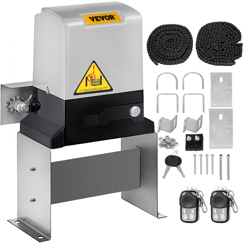 VEVOR Schiebetoröffner, 360 W Toröffner mit 2 Fernbedienungen, Bewegungsgeschwindigkeit 13 m/min, Basismodell (817 kg)