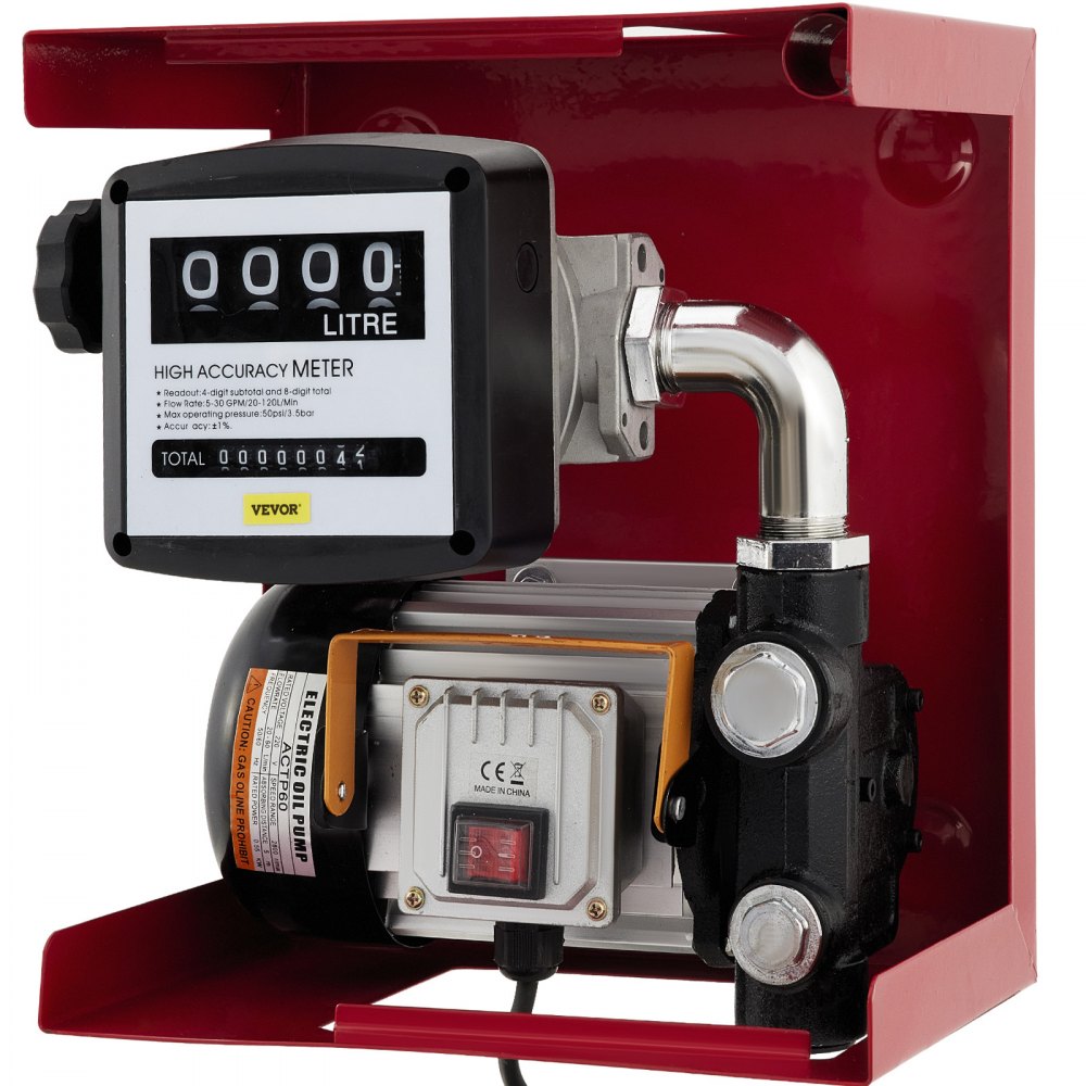 VEVOR Dieselpumpe selbstansaugend 60L/min, 550W Dieselpumpe Heizölpumpe selbstansaugend, 220V Selbstansaugende Ölpumpe, Diesel Kraftstoff-Umfüllpumpe