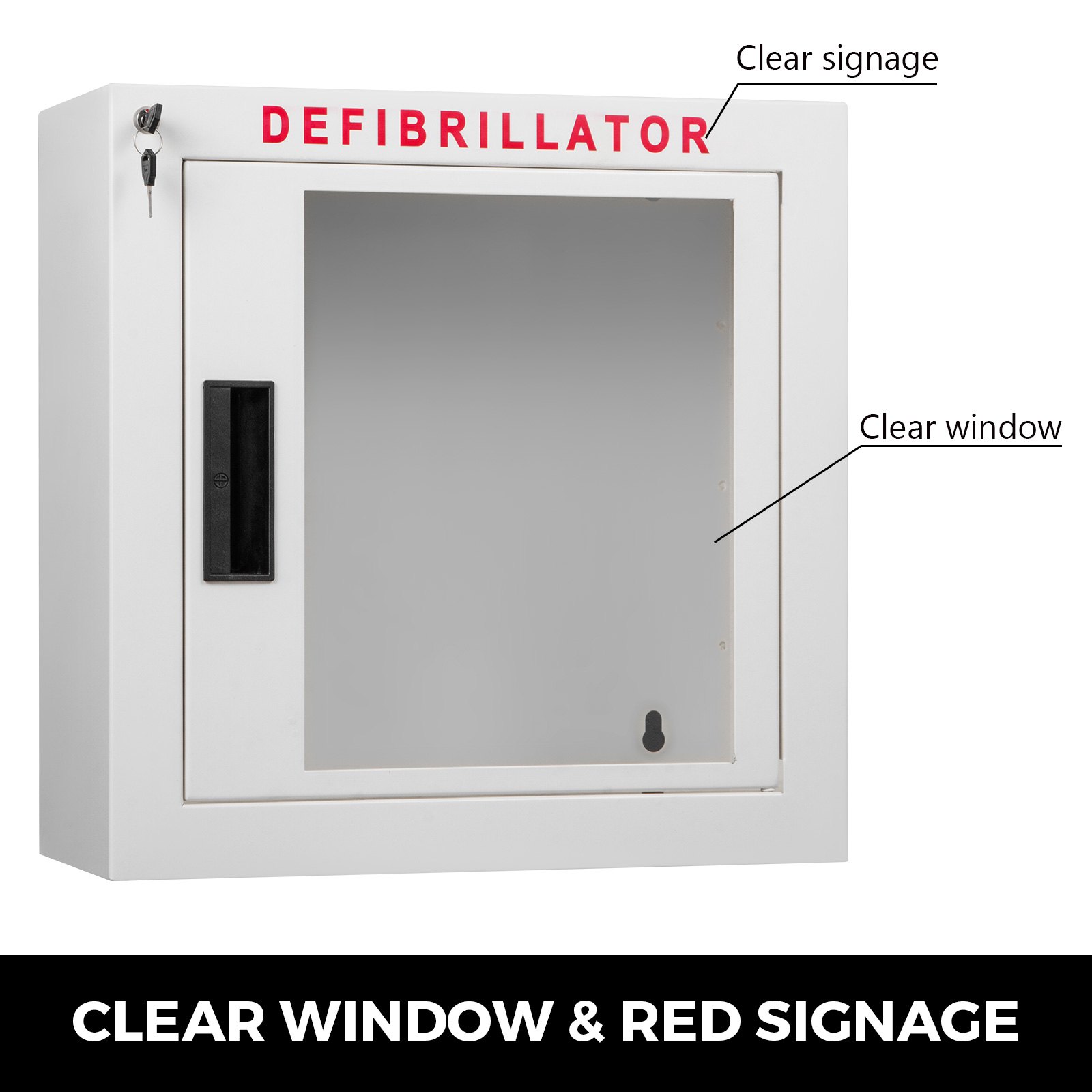 AED-SchrankNotfall-Defibrillator-Schrank mit Alarm 17-Zoll-Aed-Wandgehäuse