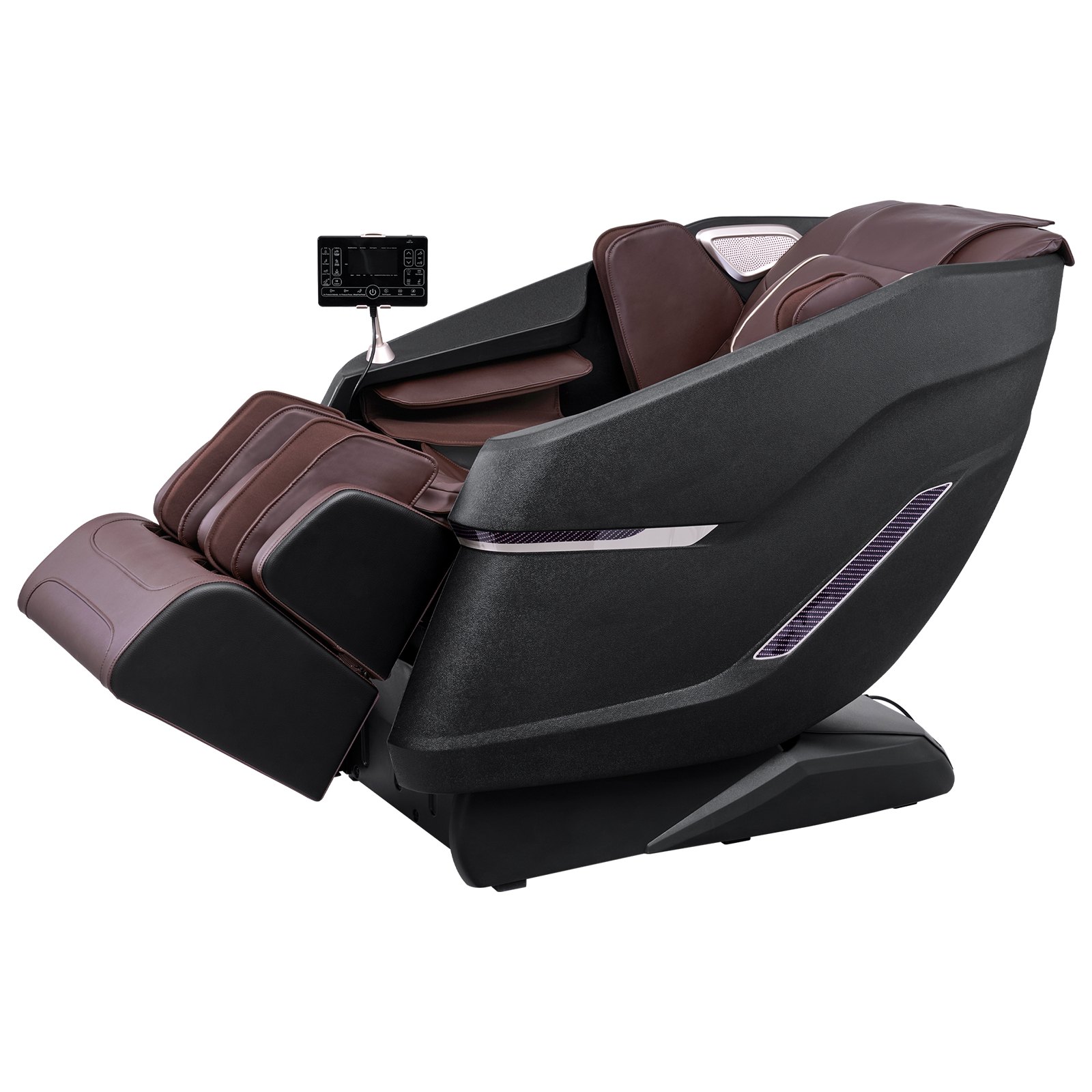 VEVOR Massagesessel mit flexibler SL-Schiene, 3D-Ganzkörper-Shiatsu-Massagegerät, Schwerelosigkeit, 10 bis 18 Automatikmodi, Heizung, Bluetooth-Lautsprecher, Luftkissen und Touchscreen 150 kg