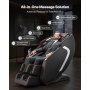 VEVOR Massagesessel Ganzkörpermassagesessel Zero Gravity mit SL-Schiene & Yoga-Stretch-Modus, Relaxsessel mit Heizung & einziehbarem Pedal & 36 Airbags & LCD-Bildschirm Massagestuhl 4D-Massage