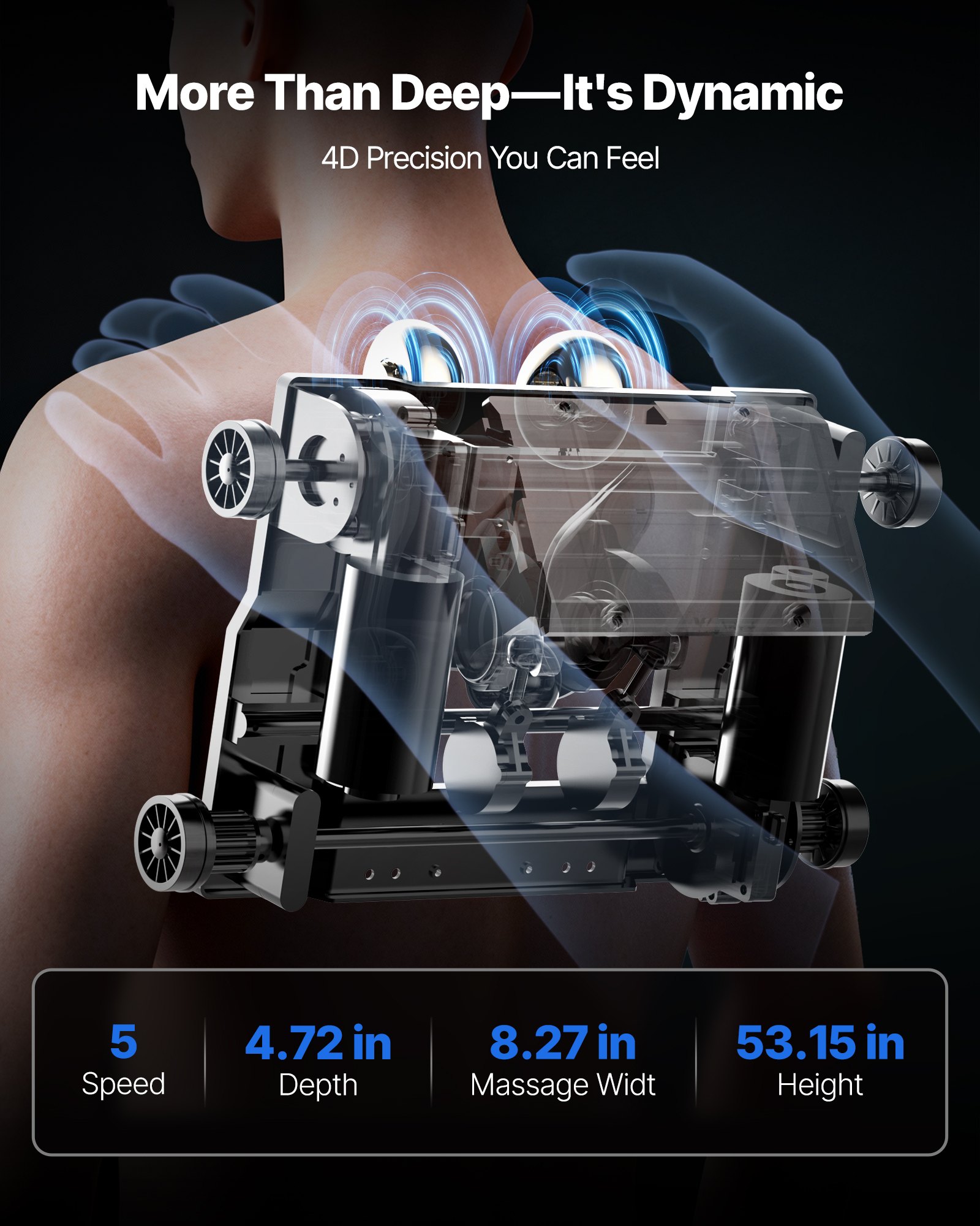 VEVOR Massagesessel Ganzkörpermassagesessel Zero Gravity mit SL-Schiene & Yoga-Stretch-Modus, Relaxsessel mit Heizung & einziehbarem Pedal & 36 Airbags & LCD-Bildschirm Massagestuhl 4D-Massage