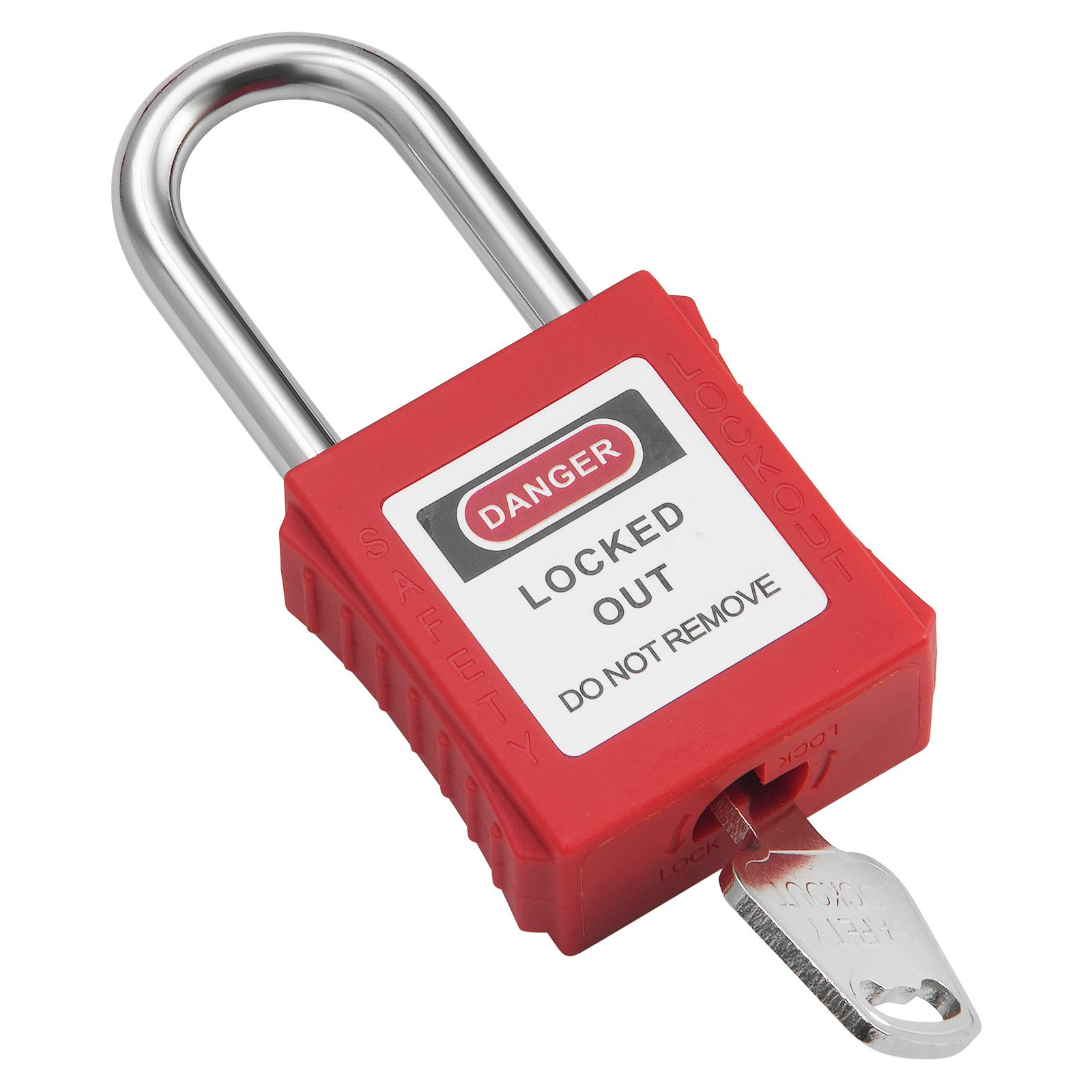 VEVOR Lockout-Tagout-Schloss-Set, 10 rote Sicherheits-Lockout-Vorhängeschlösser, mit 2 Schlüsseln pro Schloss, OSHA-konforme Lockout-Schlösser, Lockout-Tagout-Sicherheitsvorhängeschlösser