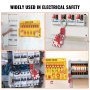 VEVOR Elektrisches Lockout-Tagout-Kit, 60-teilige Sicherheits-Lockout-Tagout-Station inkl. Vorhängeschlösser, Haspen, Anhänger, Nylonbinder, Erweiterungskit und Lockout-Stationsplatine