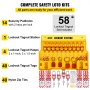 VEVOR Lockout Tagout Kit 58 Stk. Trennschalterschloss, Hasps Tags und Sicherheits Aufbewahrungstasche für Vorhängeschlösser für Lock and Tag Produkte und elektrische Sicherheitsausrüstung